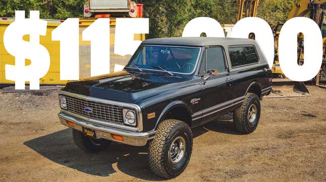 A 1972 Chevy Blazer Just Sold For $115,000 On <i>Bring A Trailer</i> So Hope You Won't Miss Things Making Sense
