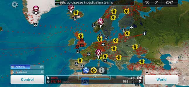 Image for article titled Plague Inc. Now Has A New Mode In Which You Try To Stop A Pandemic