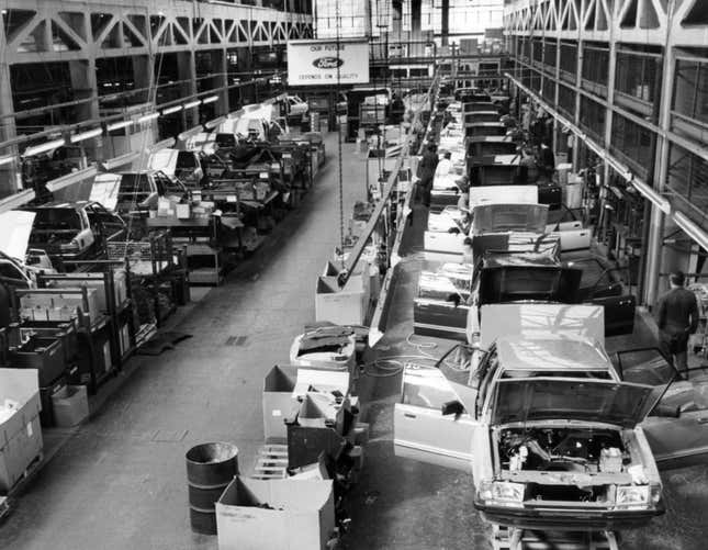 The Ford Cortina assembly line in Cork.