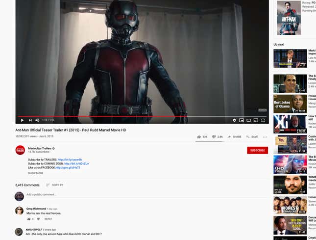 Image for article titled ‘Moms Are The Real Heroes,’ Reads New Comment On 2015 ‘Ant-Man’ Trailer