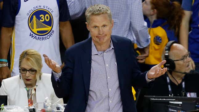 Image for article titled Warriors Attribute Finals Loss To Durant’s Ruptured Achilles, Klay’s Torn ACL, Curry Being Hit By Bus Near End Of Game 6