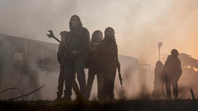 The stars of The Walking Dead: World Beyond.