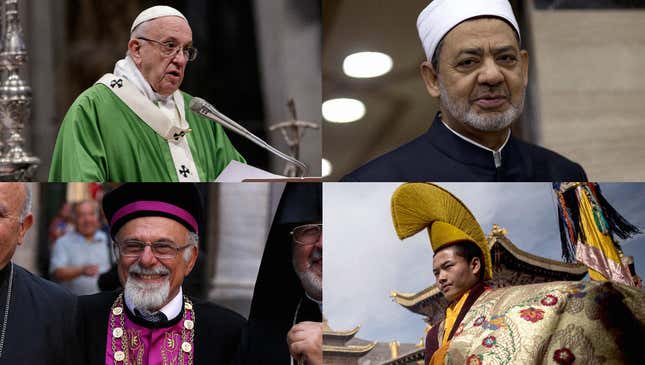Image for article titled World’s Religious Leaders Admit They Just Love Getting To Wear Frilly Little Gowns And Having A Blast