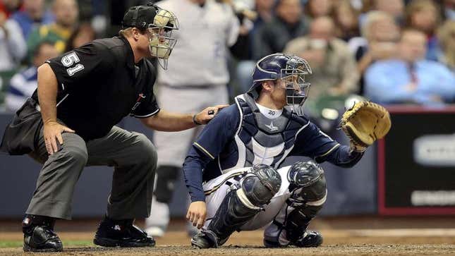 Image for article titled Umpire Asks Catcher To Move Up A Little