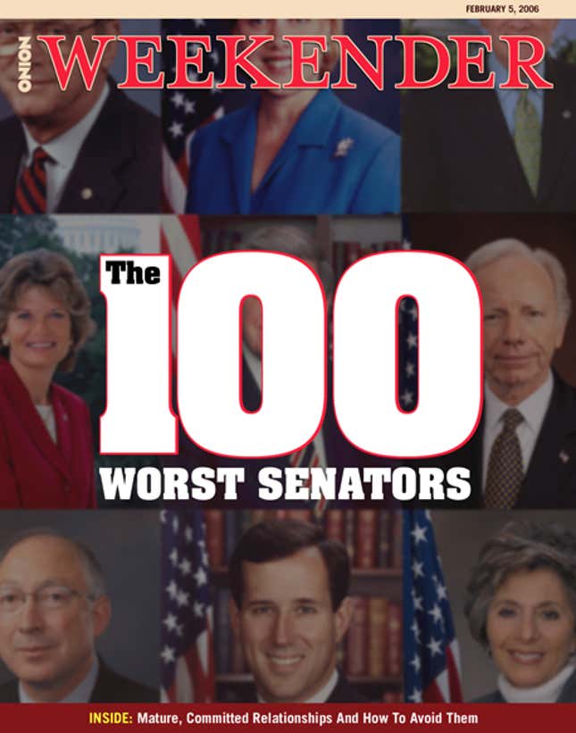 Image for article titled The 100 Worst Senators