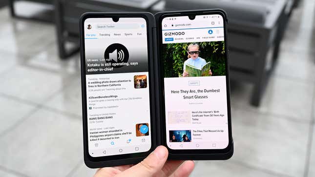 Image for article titled LG's G8X Dual Screen Phone Gives You the Most Screen For Your Money