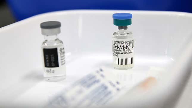 The measles, mumps, and rubella (MMR) vaccine.