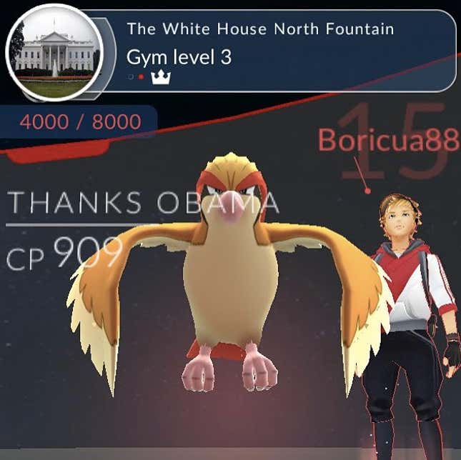 Image for article titled Pokémon Go Players Are Waging War Over The White House