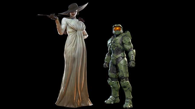Image for article titled Let&#39;s Compare Resident Evil Village&#39;s Lady Dimitrescu To Other Tall Video Game Characters