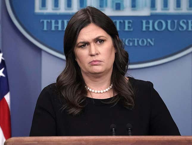 Image for article titled Sarah Huckabee Sanders Unable To Answer Any Questions About Administration After Signing Non-Disclosure Agreement
