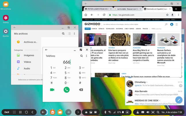 Imagen para el artículo titulado Olvida los teléfonos plegables, Samsung DeX sigue siendo el experimento más interesante de Samsung