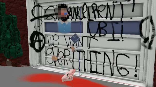Image for article titled Conspiracy Theories Drive Developer To Recreate Nancy Pelosi&#39;s Vandalized Garage In VR