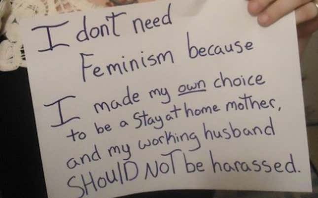 Image for article titled Things I Learned from #WomenAgainstFeminism