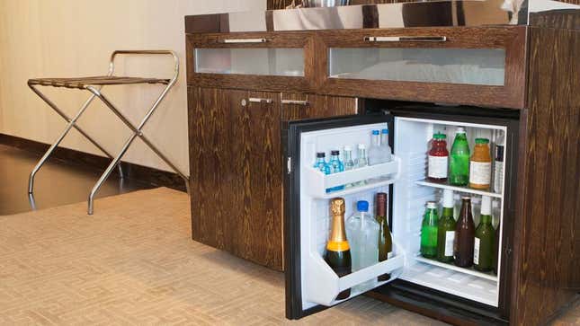 Image for article titled Hotel Now Charging Patrons For Looking At Items In Minibar
