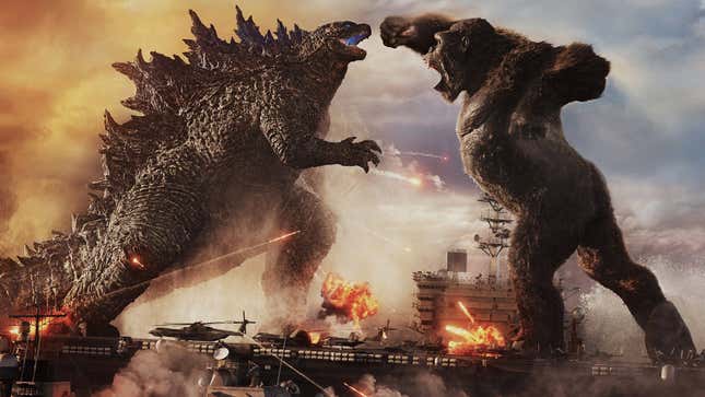 Image for article titled Y’all Know Godzilla Just Needs to Distract Kong With a White Woman and He Wins, Right?