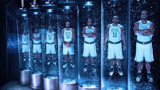 Image for article titled Terrified Ray Allen Discovers Celtics Lab Containing Thousands Of Test-Tube &#39;Big Babies&#39;