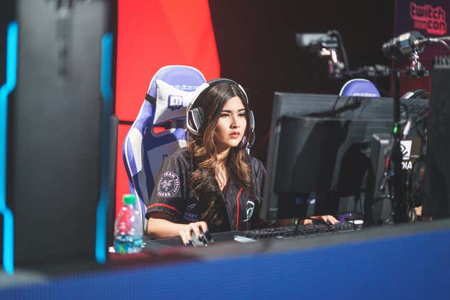 Jayden “YourPrincess” Diaz at Riot Games’ Rumble on the Rift event at TwitchCon in 2018.
