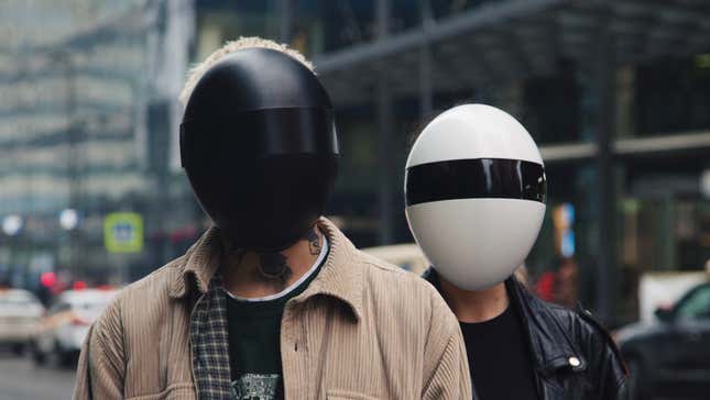 Image for article titled Somebody, Please Explain This Cyberpunk Egg Mask to Me