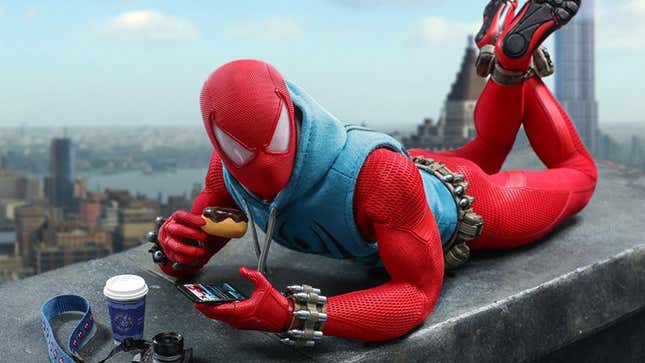 Peter Parker, you playful scamp, stop checking Twitter and go save the day!