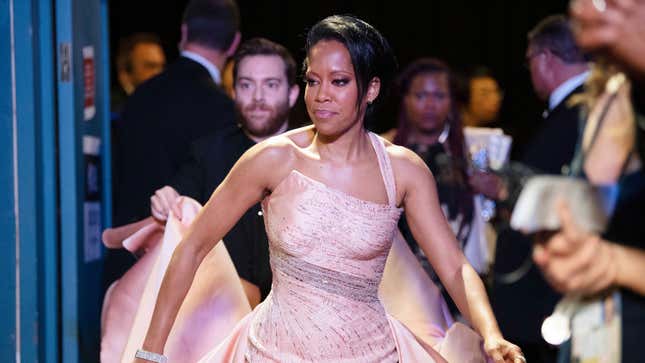 Regina King looks on backstage during the 92nd Annual Academy Awards on February 09, 2020, in Hollywood, California.