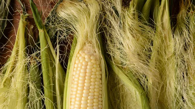 Image for article titled How do you remove the dang silk off corn? Don’t even bother.