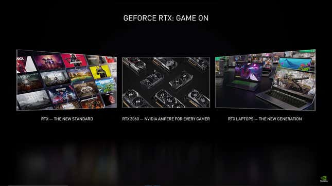 Image for article titled Nvidia&#39;s Ray Tracing 30-Series GPUs Are Coming to Laptops