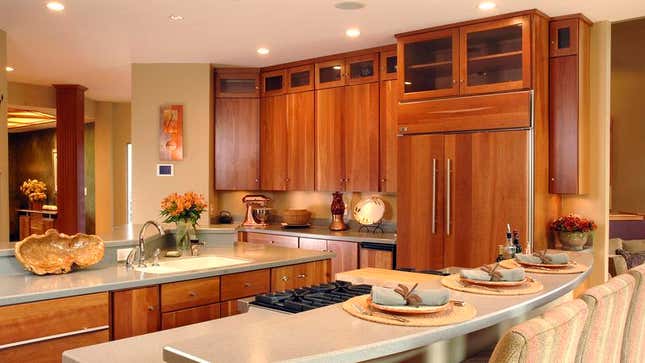 Image for article titled Family Wealthy Enough To Have The Kind Of Refrigerator Doors That Blend Into Cabinets