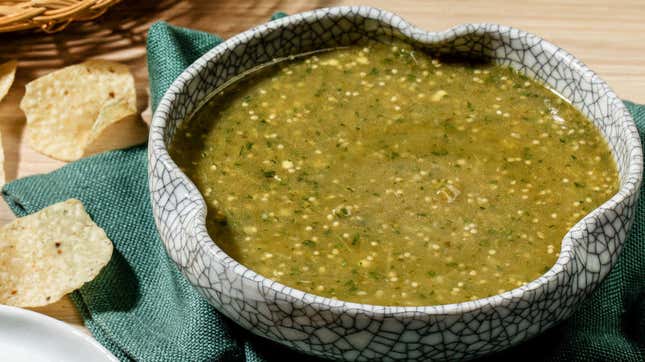 a traditional salsa verde