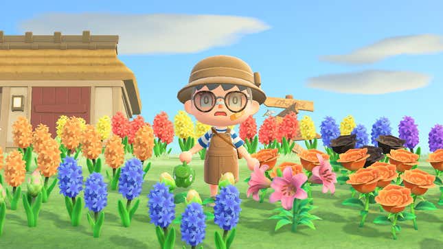 Image for article titled Forget Murder Hornets, My Animal Crossing Island Is Drowning In Self-Inflicted Flowers