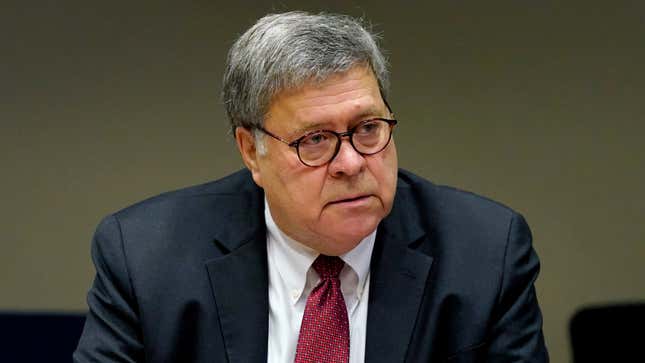 Image for article titled Barr Announces No Widespread Election Fraud After Clicking Warning Label On Flagged Trump Tweets