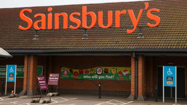 Exterior of Sainsbury's grocery store