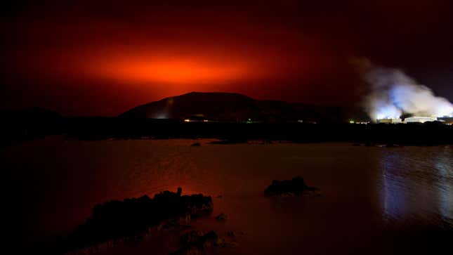 A volcano erupted near Iceland’s capital Reykjavík on Friday, shooting up a fountain of lava that lit the night sky following thousands of small earthquakes in recent weeks.