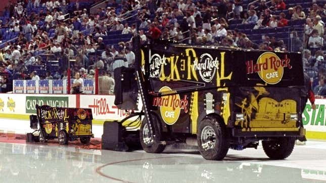 Image for article titled Hockey Fans Treated To Rare Sighting Of Zamboni Giving Birth