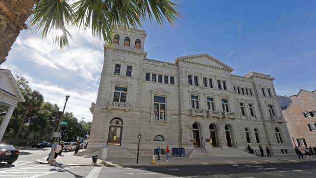 The historic federal courthouse in Charleston, S.C., is shown Monday, Nov. 7, 2016. 