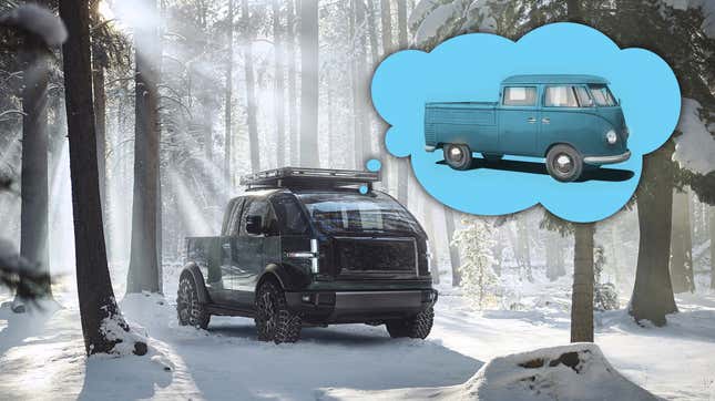 Image for article titled Canoo's New Pickup Truck Is The Anti-Cybertruck Because It May Actually Be A Useful Truck