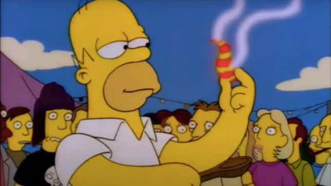 Screenshot of Homer Simpson holding hot pepper