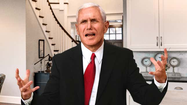 Image for article titled Sweating, Grunting Mike Pence Straining To Rapture Himself Before Impeachment Inquiry Goes Any Further