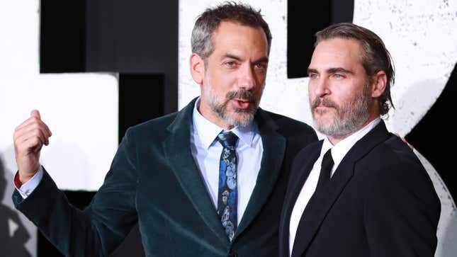 Todd Phillips and Joaquin Phoenix at the Joker premiere.