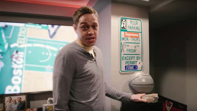 Image for article titled Pete Davidson's Basement Apartment Is a Man Cave Fit for a Teen Boy