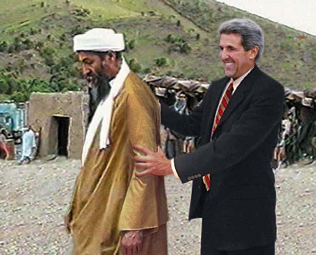 Image for article titled Kerry Captures Bin Laden One Week Too Late