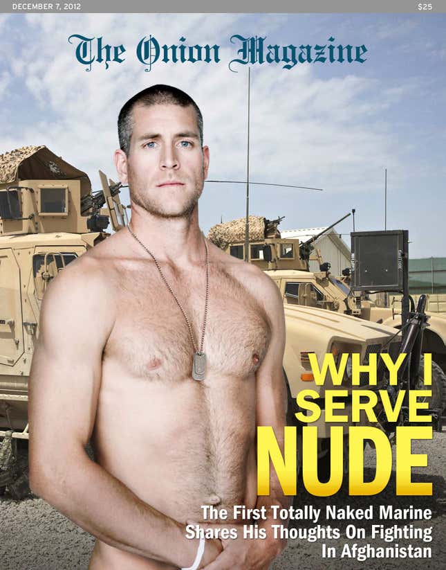 Image for article titled Why I Serve Nude: The First Totally Naked Marine Shares His Thoughts On Fighting In Afghanistan
