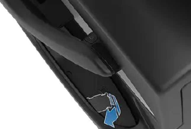 Image: Tesla. This is the rear door emergency release.