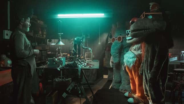 Please Enjoy the Creepiest High-Five Ever in This Exclusive Peek at <i>The Banana Splits Movie</i>