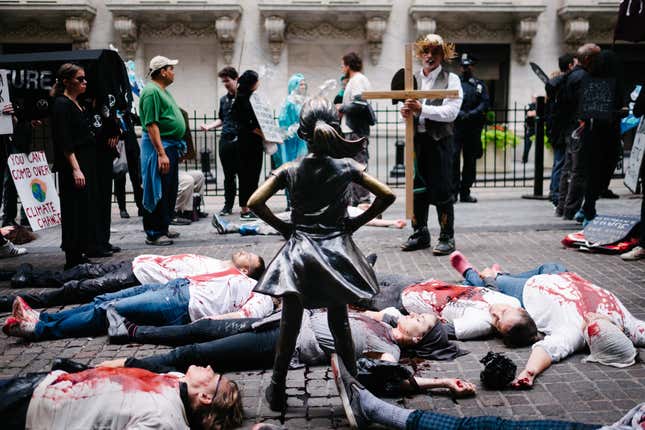 'We're Here': Extinction Rebellion Bloodies New York as Part of Global Week of Protests