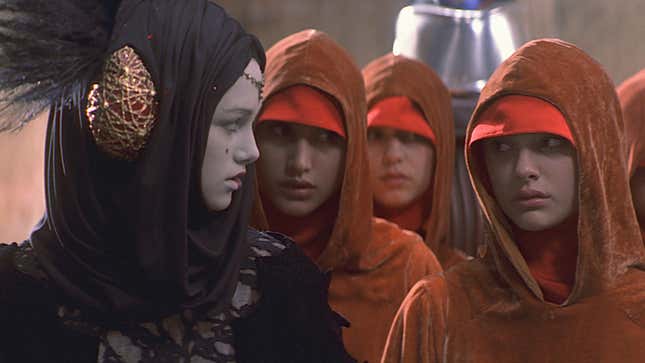 One of the handmaidens pictured here is Sofia Coppola, can you guess you? Seriously, I could use a hand.