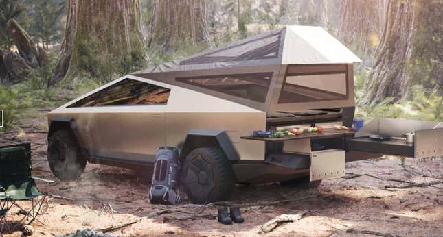 Image for article titled The Tesla Cybertruck Is A Brutal, Angular Beast With Unbelievable Specs
