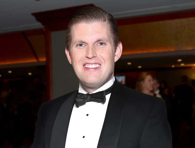 Image for article titled Light Playing Beautifully Off Eric Trump’s Gums At Inaugural Ball