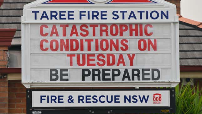 Image for article titled &#39;It&#39;s Where People Die&#39;: Australia Faces Unprecedented &#39;Catastrophic&#39; Bush Fire Weather