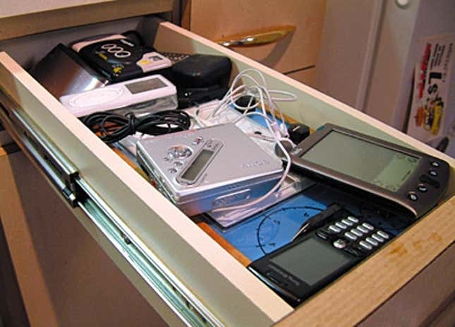Image for article titled Technophile Has Coolest Junk Drawer Ever
