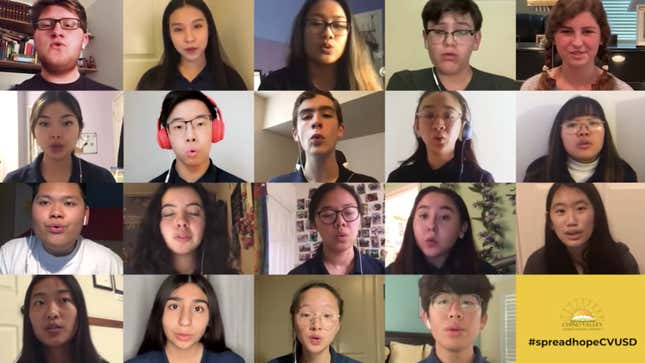 Image for article titled Ruthless school choir stages direct assault on human heart, performs canceled concert remotely